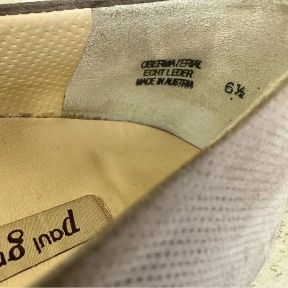 PAUL GREEN Women's Sz (US 8 ) Leather Tan Perforated Slip-on Flats Sz AUS (6.5)